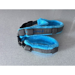 Prêt à EXPEDIER  Harnais évolutif chiot PLI Gris/Turquoise